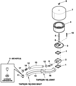 Air Cleaner 2.4l G2 Turbo Diagram and Parts List for HT03524KNAX (7181098)(2012) Generac Generator