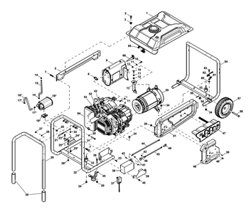Fig-0 Diagram and Parts List for G0076761 GP8000E Generac Generator