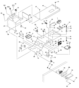 Control Panel Diagram and Parts List for 0044563 (4117596 - 4138949)(2005) Generac Generator