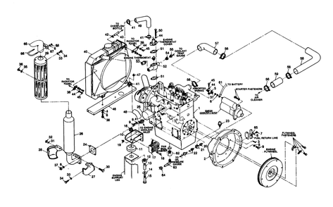 Engine Accessories (Right Hand Side) Diagram and Parts List for 1011-C  Generac Welder