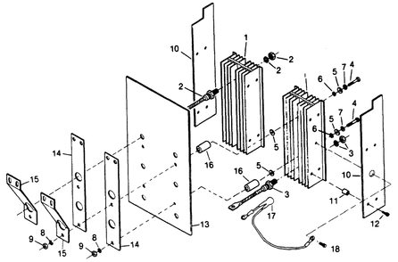 Diode Plate Diagram and Parts List for 1014-A  Generac Welder