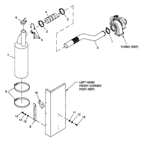 Muffler Diagram and Parts List for 4063-0  Generac Generator