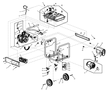 Parts Mnl Gp5500 49st W/Cord Diagram and Parts List for 0061103 (7087054A - 7247154A)(2012) Generac Generator