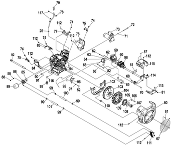 Engine 2 Diagram and Parts List for 0052960 (2106V18948)(2006) Generac Generator