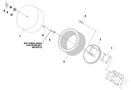 Ev Air Cleaner 1 Diagram and Parts List for HT04554GNAX (7064094)(2012) Generac Generator