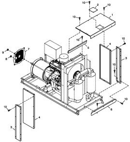 Ducting Exhaust Diagram and Parts List for QT02524ANANA (4911910)(2007) Generac Generator