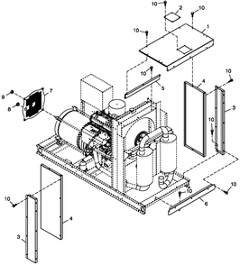 Ev Enclosure Diagram and Parts List for QT02524ANNNA (5555295 - 5614645)(2009) Generac Generator