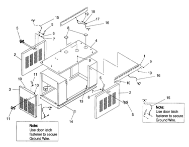 Enclosure (15 And 20 Kw) Diagram and Parts List for 4188-1  Generac Generator