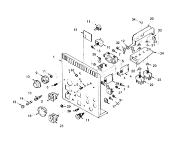 Panel Diagram and Parts List for 1002-A  Generac Welder