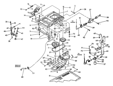 Base And Pulleys Diagram and Parts List for 9677-1  Generac Generator