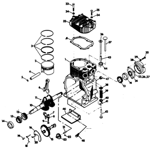 Engine Diagram and Parts List for 6246-6  Generac Generator