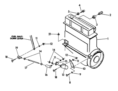 Engine Common Parts Diagram and Parts List for 9575-0  Generac Generator