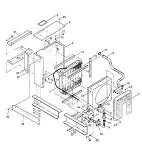 Radiator Diagram and Parts List for 9105-1  Generac Generator