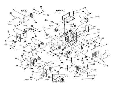 Lower Panel Diagram and Parts List for 4080-0  Generac Generator