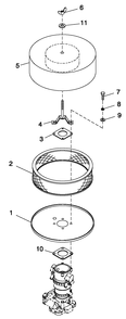 Air Cleaner 5.4l/6.8l Ford Diagram and Parts List for CT10054ANSN (0507V21778)(2007) Generac Generator