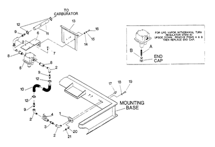 Lpg-Vapor Regulator Diagram and Parts List for 4080-0  Generac Generator