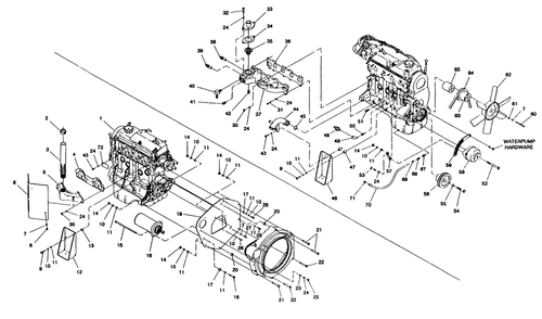 Engine Common Parts Diagram and Parts List for 0995-0  Generac Generator