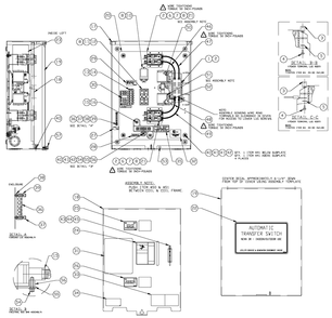 100a Transfer Switch Assembly Diagram and Parts List for 0052631 (4939537 - 5055179)(2008) Generac Generator