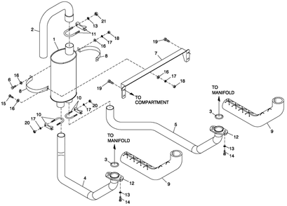 Ev Exhaust 3.0l G3 Hsb Diagram and Parts List for 0049175 (4163305 - 4269489)(2007) Generac Generator