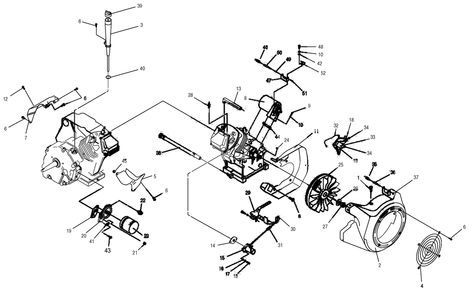 Engine 2 Diagram and Parts List for 0047602 (4122034 - 5464712)(2014) Generac Generator