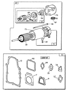 Engine Iii Diagram and Parts List for 0864-1  Generac Generator