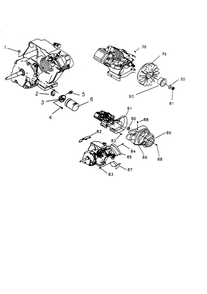 Flywheel Diagram and Parts List for EHC009521  Generac Engine