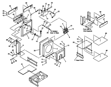Radiator Assembly Diagram and Parts List for 4361-1  Generac Generator