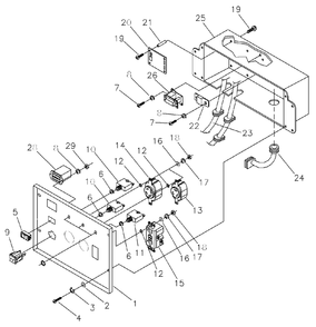 Control Panel Diagram and Parts List for 5500GCX (1786-0)(1786-0) Generac Generator
