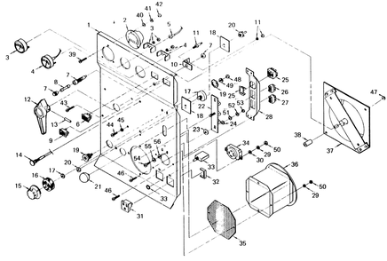 Control Panel Diagram and Parts List for 6980-0  Generac Generator