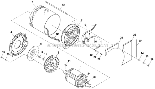 Cpl Alternator Direct Excitation Diagram and Parts List for QT04842GNANR (6099630)(2016) Generac Generator
