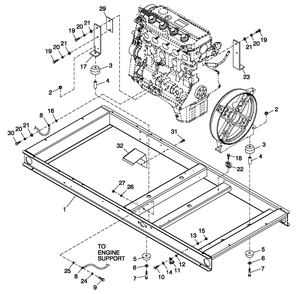 Mounting Base 2.4l C2 Diagram and Parts List for QT03624ANAN (5308416 - 5326518)(2009) Generac Generator