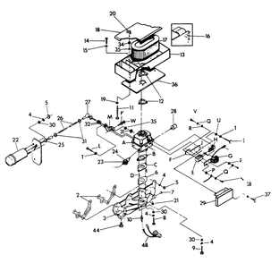 Gasoline Carburetor Diagram and Parts List for 9340-4  Generac Generator
