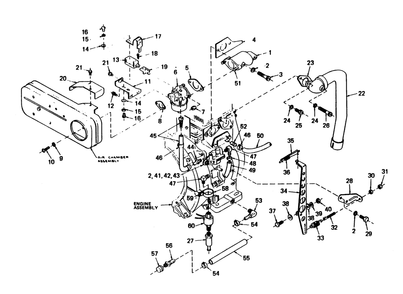 Engine Accessories Diagram and Parts List for 6894-2  Generac Generator