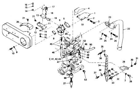 Engine Accessories Diagram and Parts List for 8209-1  Generac Generator