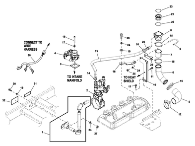 Fuel System 2.4l 36kw Turbo Diagram and Parts List for HT03524GNAX (6798528)(2011) Generac Generator