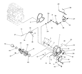 Timing Gear Housing And Governor Diagram and Parts List for 9318-0  Generac Generator
