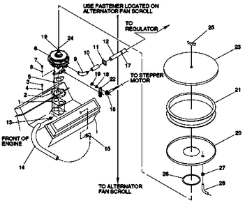 Carburetor Diagram and Parts List for 0046261 (3622315)(2002) Generac Generator