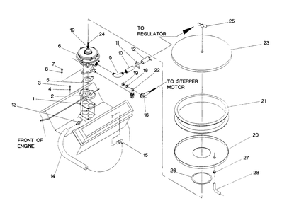 Carburetor Diagram and Parts List for 4123-0  Generac Generator
