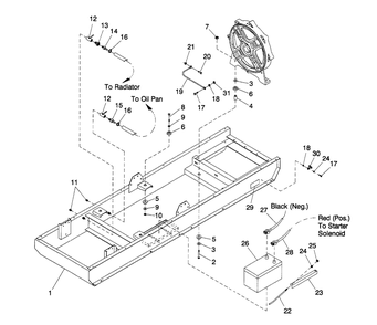Mounting Base Diagram and Parts List for 4365-1  Generac Generator