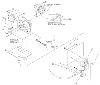 Electronic Governor Diagram and Parts List for 0009152 (2172973 - 3218293)(2014) Generac Generator