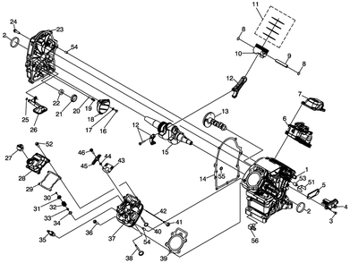 Engine 1 Diagram and Parts List for 0059090 (5893705 - 6352407)(2011) Generac Generator