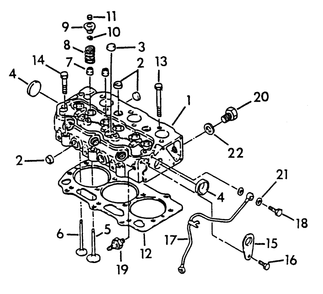 Cylinder Head Diagram and Parts List for 8950-0  Generac Generator