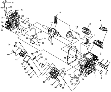 Engine 3 Diagram and Parts List for 0052920 (1007V22543 - 4606V20848)(2007) Generac Generator