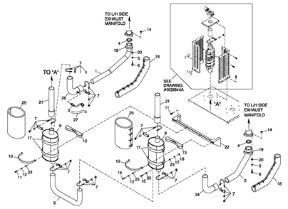 Muffler 6.8l Cpl Exh C5 Emissions Diagram and Parts List for ET15068AVAY (5955880)(2010) Generac Generator