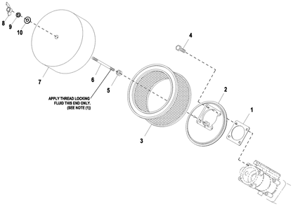 Ev Air Cleaner Diagram and Parts List for 0055992 (7000001)(2012) Generac Generator