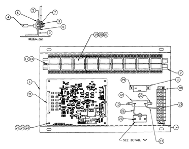 F Panel Relay Board Assembly (480/277v) Diagram and Parts List for 4313-1 DG-50 Generac Generator