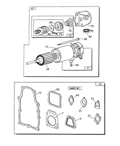 V-Twin Engine Parts (Part 1) Diagram and Parts List for 9424-0  Generac Generator