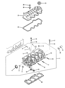 Cylinder Head And Rocker Cover Diagram and Parts List for 9260-4  Generac Generator
