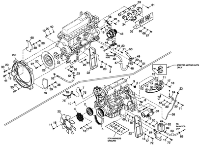 Ev Engine Common Parts 2.5l Cpl Diagram and Parts List for QT02025AVAN (4168434 - 4185284)(2005) Generac Generator