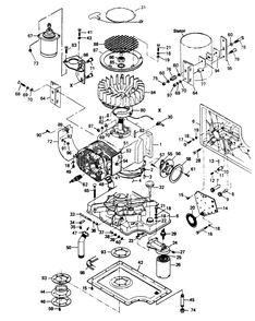 Engine Parts Diagram and Parts List for 6269-3  Generac Generator